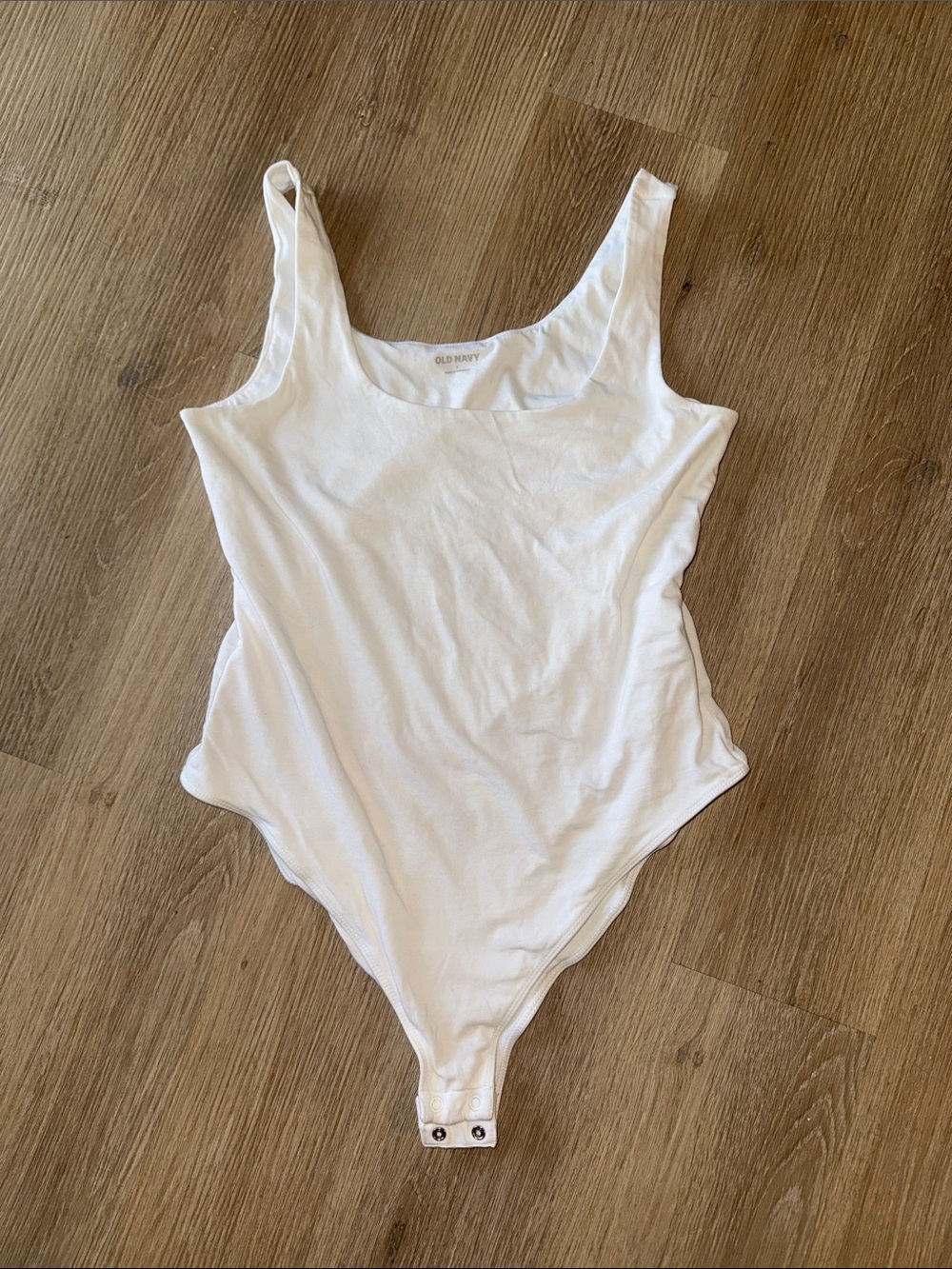 OLD NAVY White Scoop Neck Tank Top Style Bodysuit Shirt